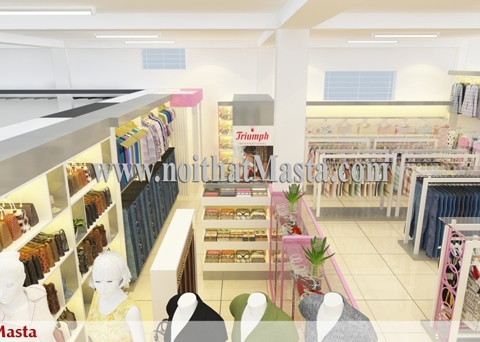THIẾT KẾ GIAN HÀNG THỜI TRANG NỮ - SIÊU THỊ HƯƠNG LONG